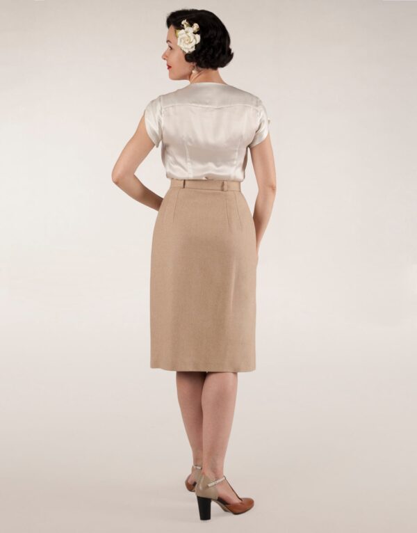 gonna a portafoglio in lana beige gonna a portafoglio in lana beige