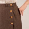 Brązowa wełniana spódnica ołówkowa
