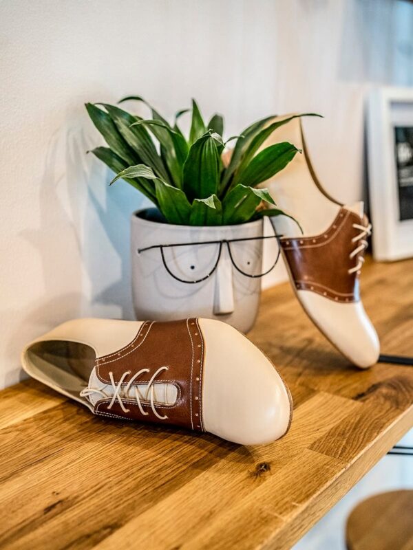 Zapatos de silla de montar para mujer, baile Lindy Hop