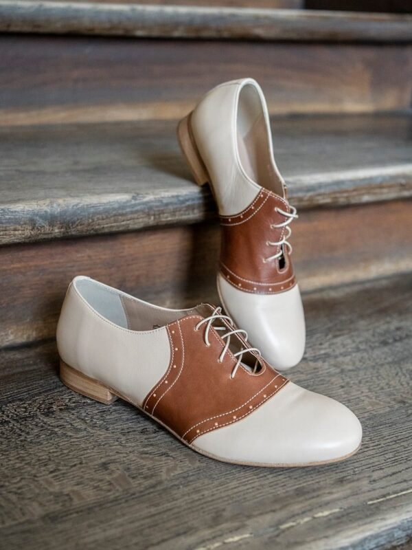 Zapatos de silla de montar para mujer, baile Lindy Hop