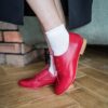 Red Lindy Hop women's shoes.