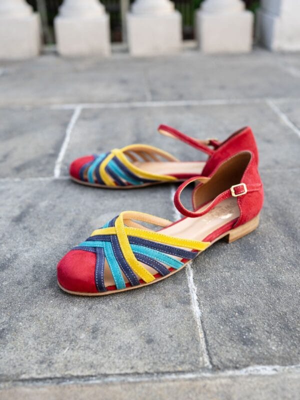 DSC04818 Chaussures de danse multicolores pour Lindy Hop - Vivien Kolore