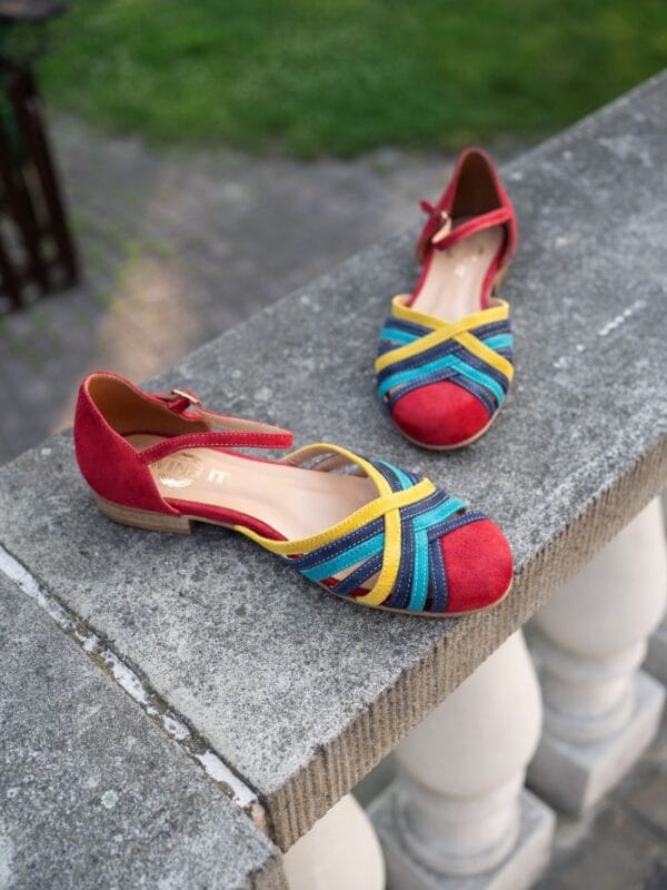 DSC04820 Chaussures de danse multicolores pour Lindy Hop - Vivien Kolore