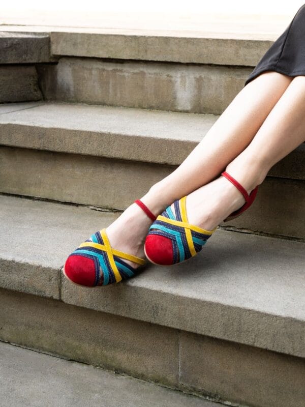 DSC05199 Chaussures de danse multicolores pour Lindy Hop - Vivien Kolore